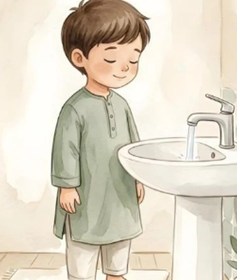 Watercolour memory illustration for begin with intention; not a photograph of precise technique
